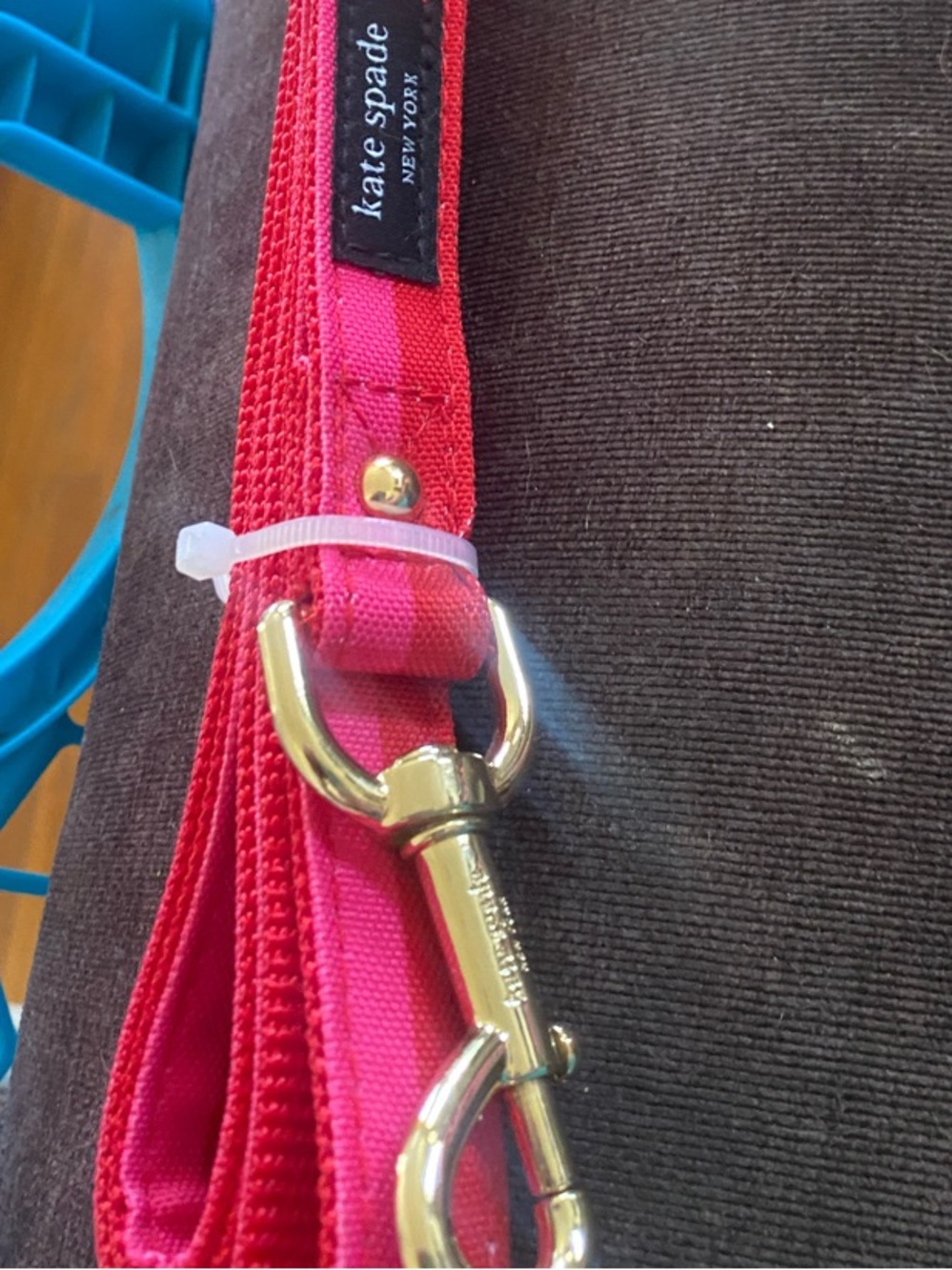 kate spade Hot Pink Kids Pet Leash with Gold Hardware